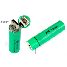 Wiederaufladbare 18650 Batterie mit eingebautem USB-Port